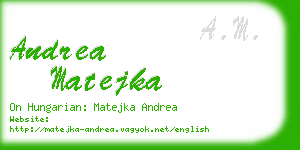 andrea matejka business card